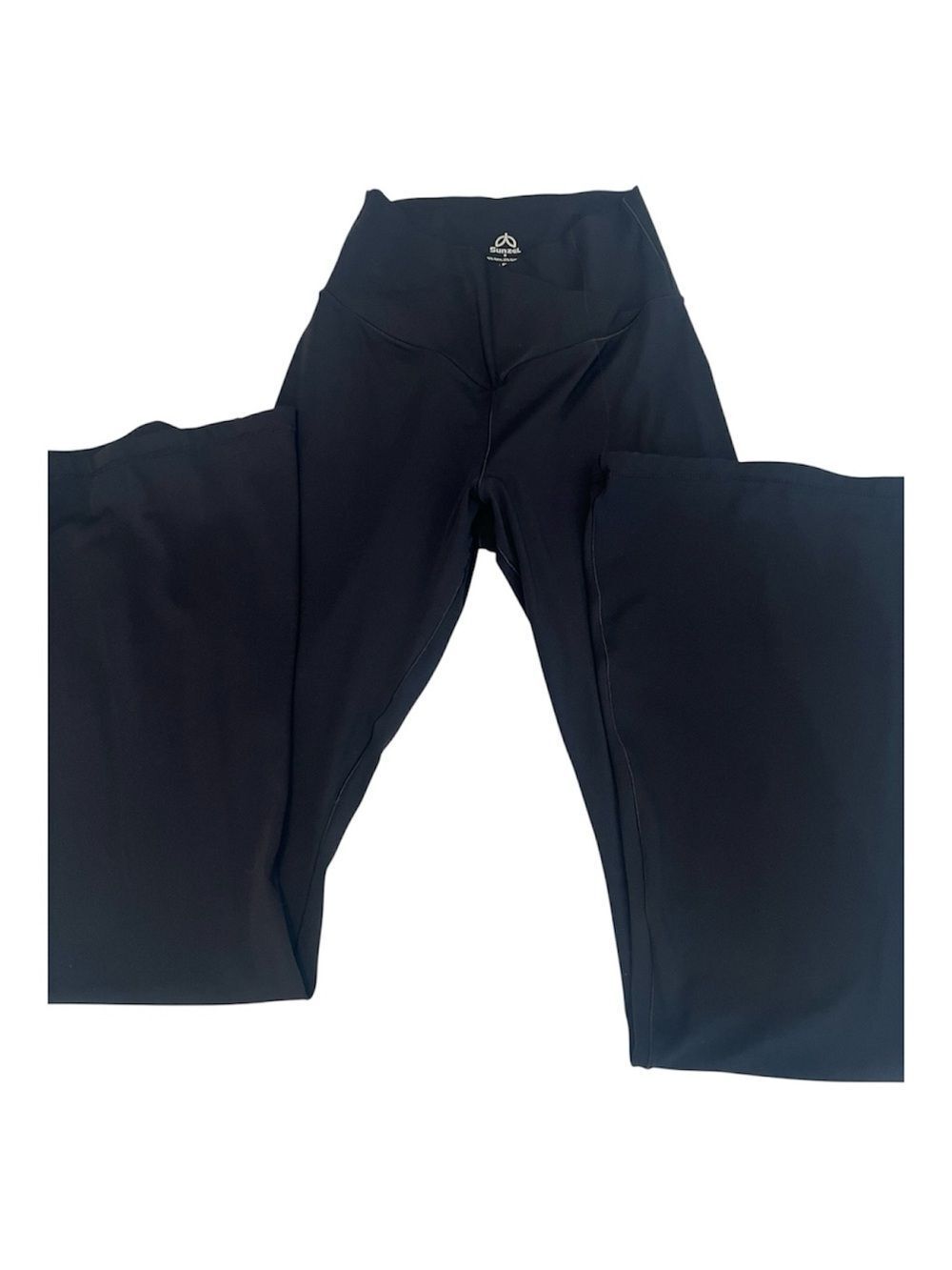Sunzel Size Sm Black Flared High Crossover Waist Performance Leggings Like New